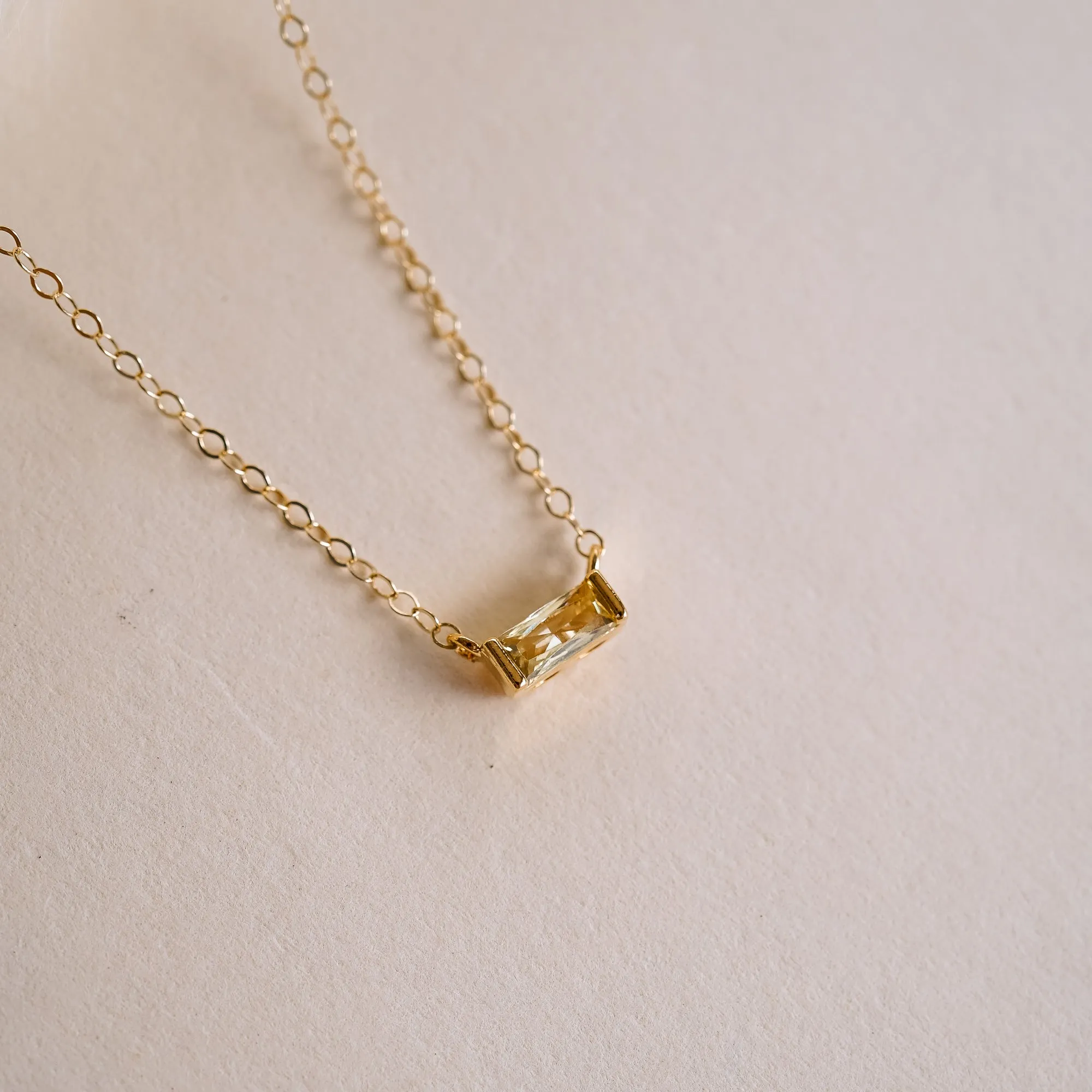 Tiny November Birthstone Necklace