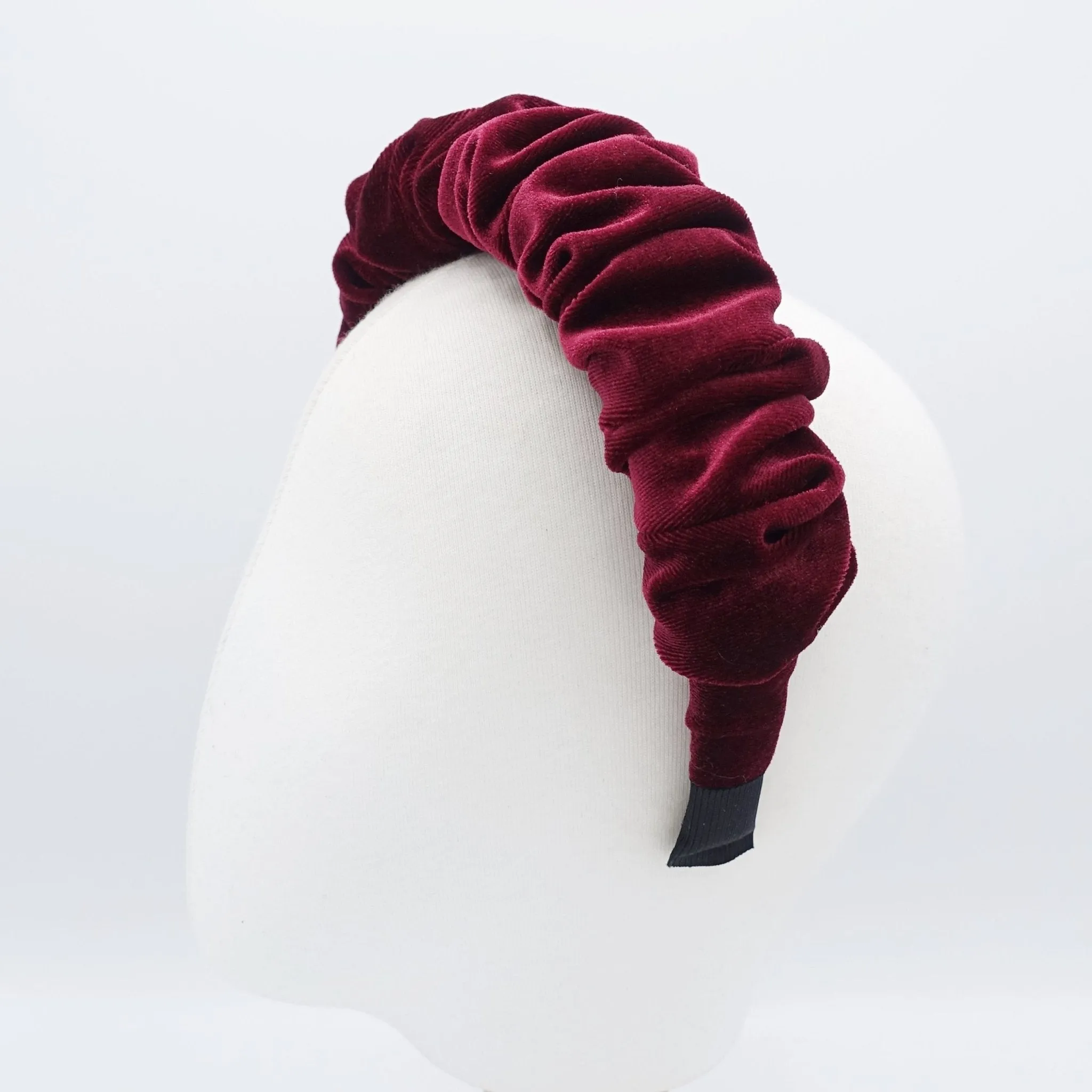 velvet padded and pleated headband stylish hairband hair accessory for women