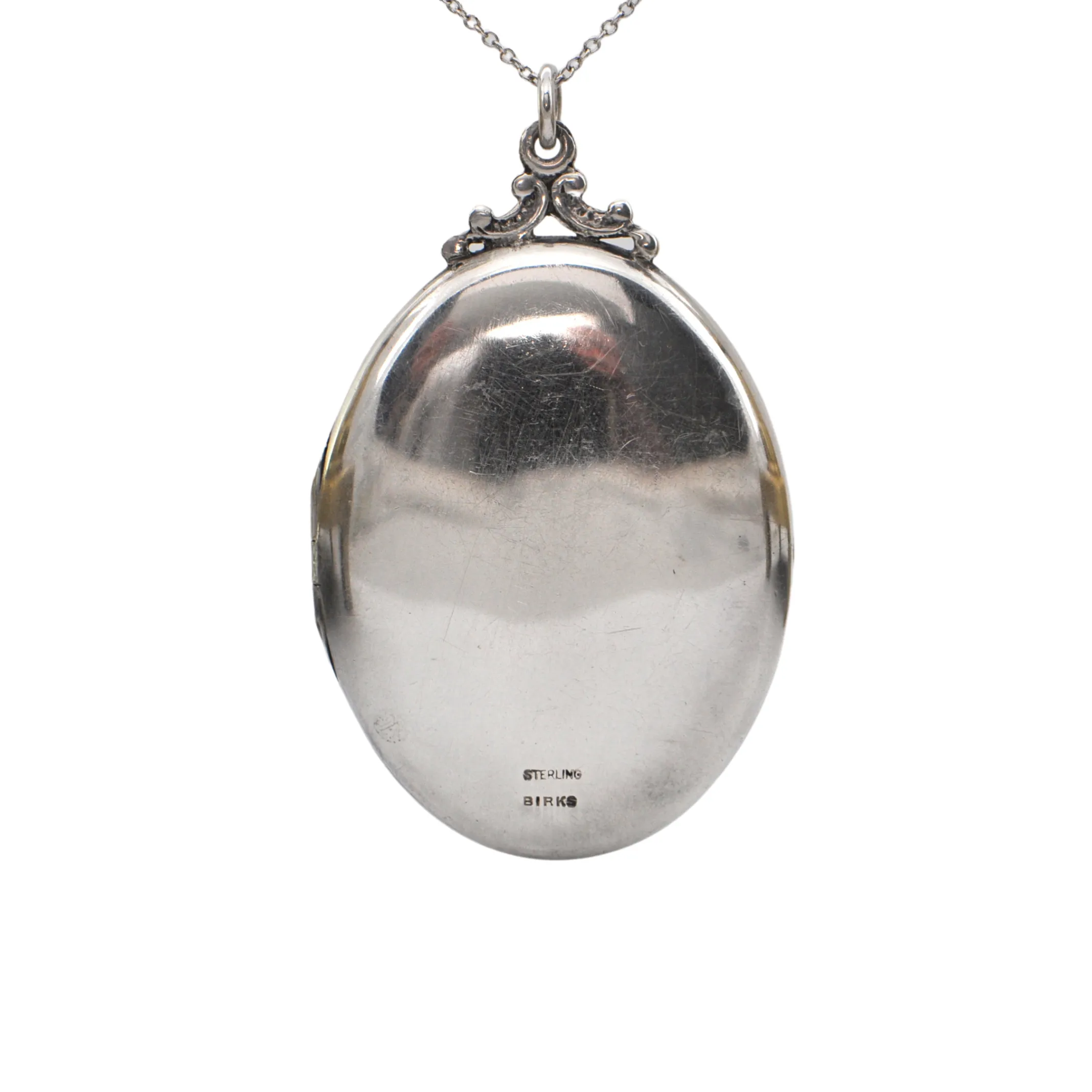 Vintage 'Birks' Sterling Silver Oval Locket