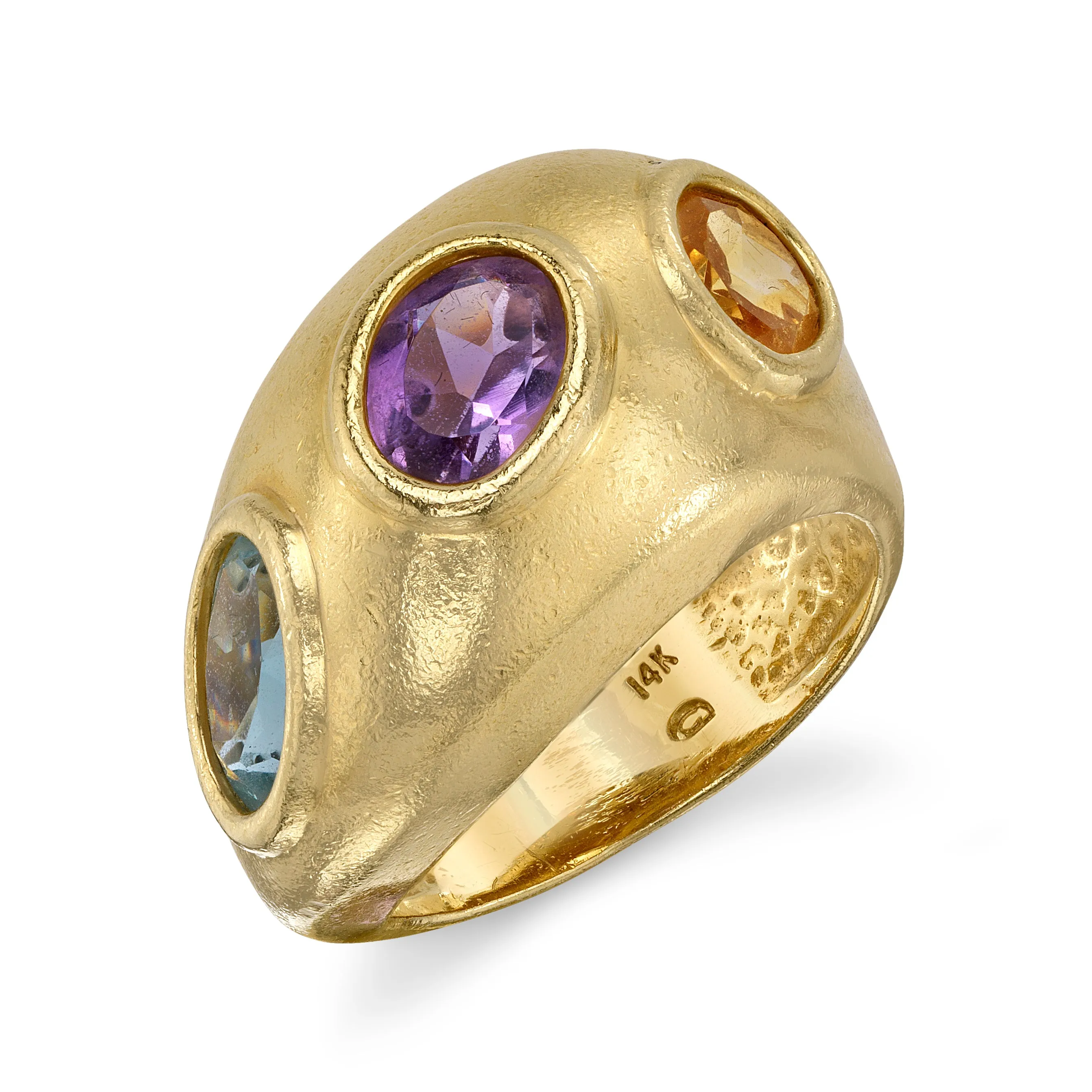 Vintage Multi-stone Spaceship Ring