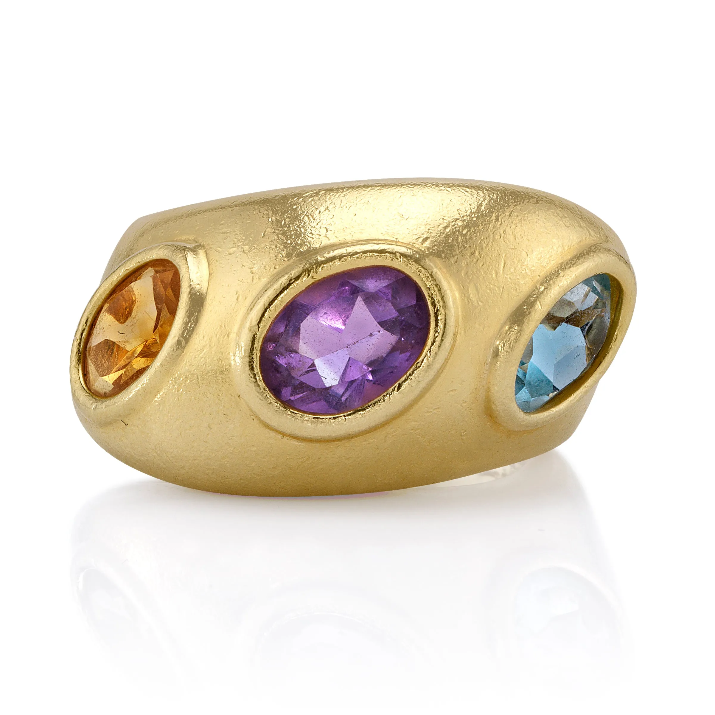 Vintage Multi-stone Spaceship Ring