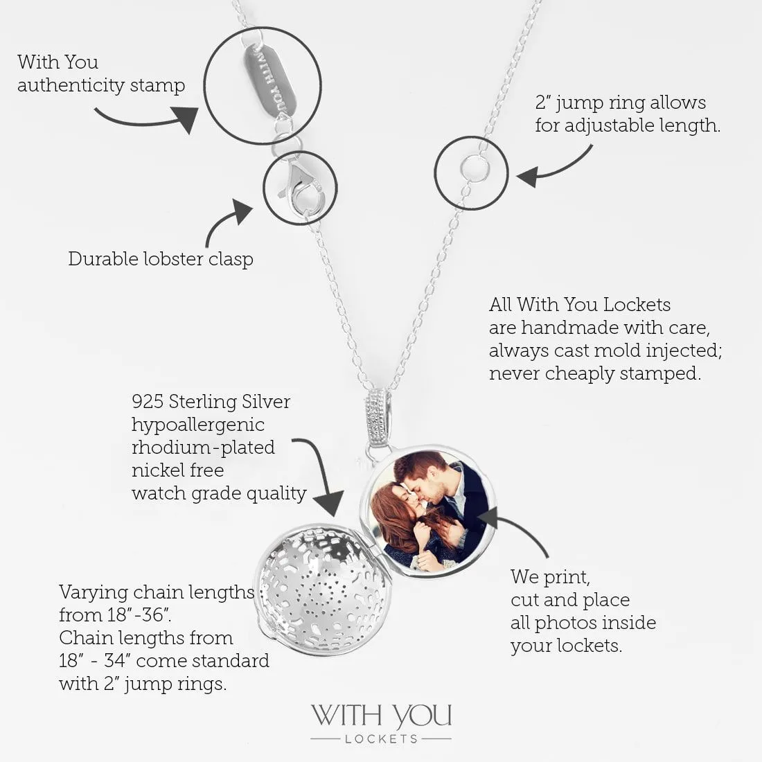 Violet Custom Photo Locket Necklace